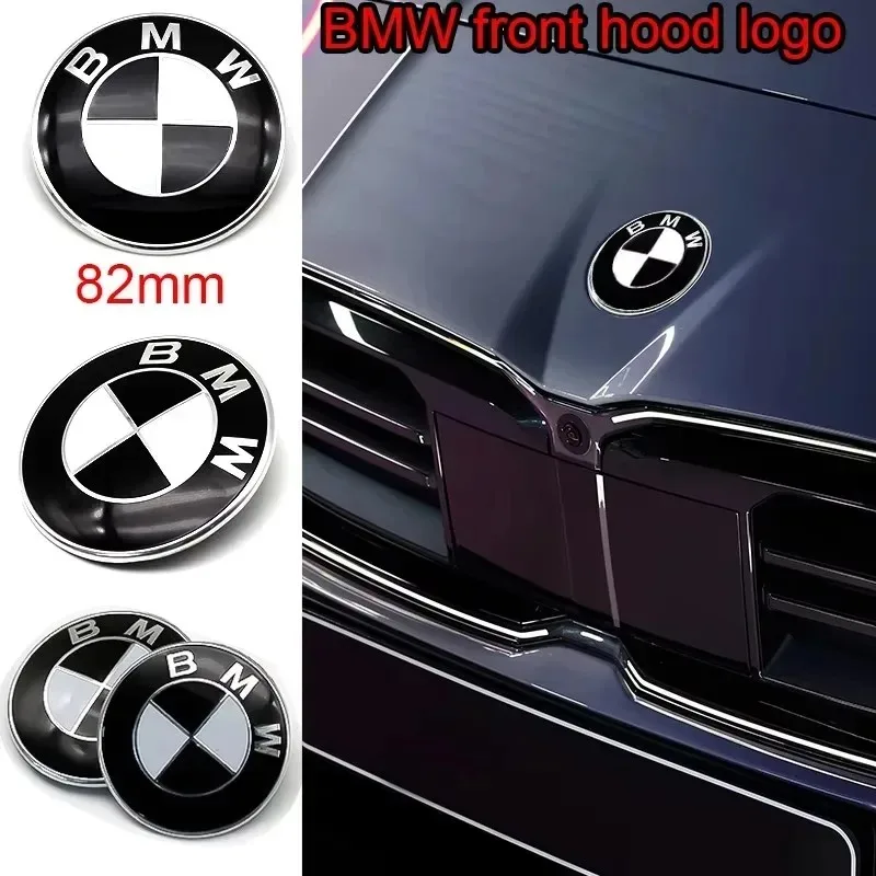 7Pcs Car Hood Front Rear Trunk Emblem Badge For BMW original Logo all black E36 E46 E53 E90 E60 E93 E87 G01 G20 X3 X5 F30 F20 X6 view 6