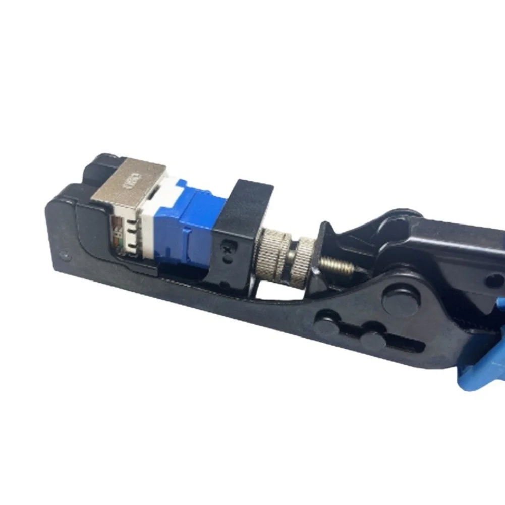 Cat5e Cat6 Compatible For Keystone Jack Crimp Tool with One-Squeeze Mechanism and Integrated Trimming Blade for Professional Use