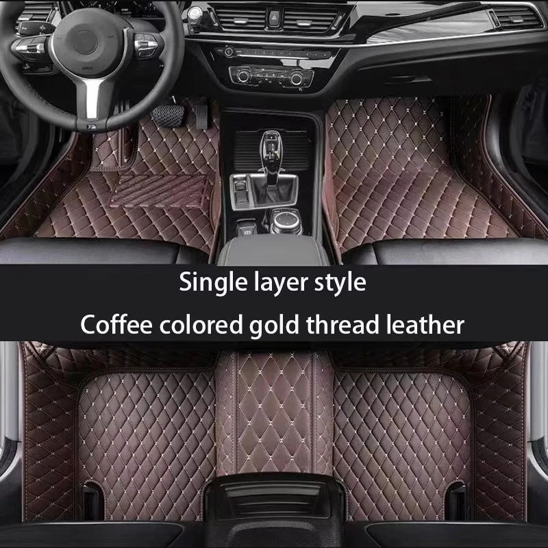 Luxury Faux Leather Car Floor Mats for форд фокус 2 2005~2011 Four Season Diamond Anti-Slip Auto Foot Pads Car Mats