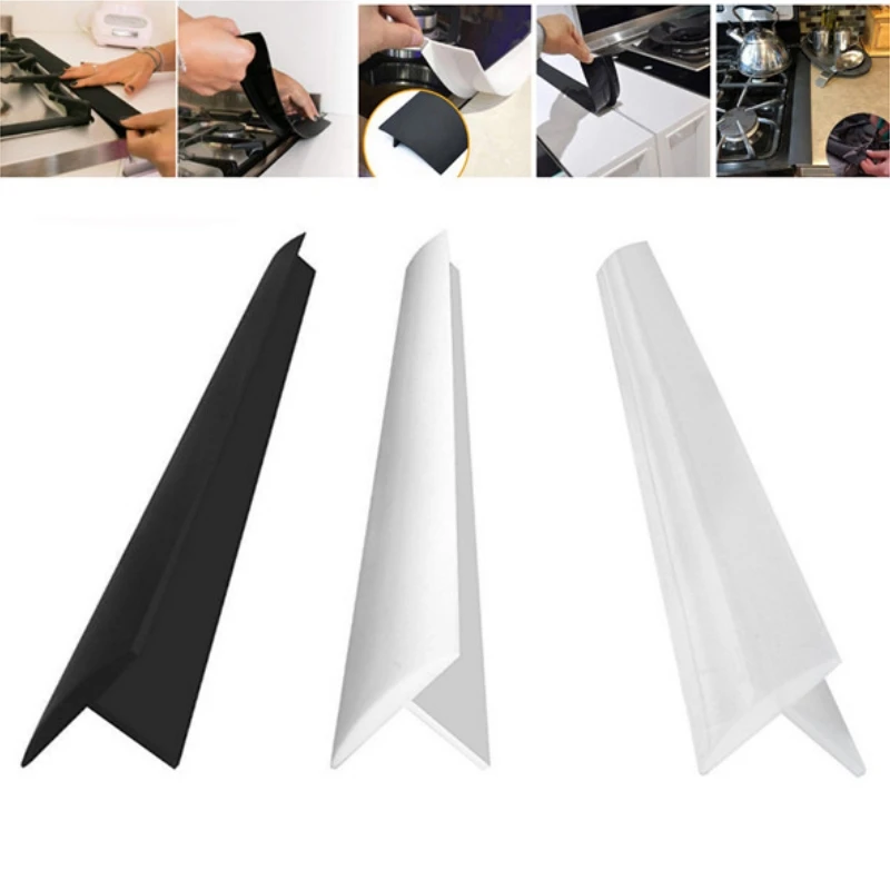 Stove Counter Gap Cover T-shaped Silicone Rubber Strip for Kitchen Oil-gas Slit Filler Heat Resistant Mat Oil Dust Water Seal