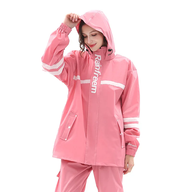 Raincoat Rain Pants Set Fashion Rain Poncho Female Take-out Whole Body Riding Electric Bike Raincoat Raincoat Women