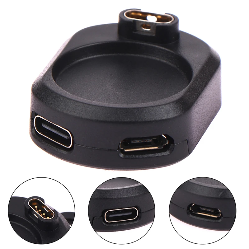 2 In 1 Type C/Micro Dock Watch Charger Adapter Compatible With Garmin Fenix7 5x 6 6X 6S PRO Portable Chargers