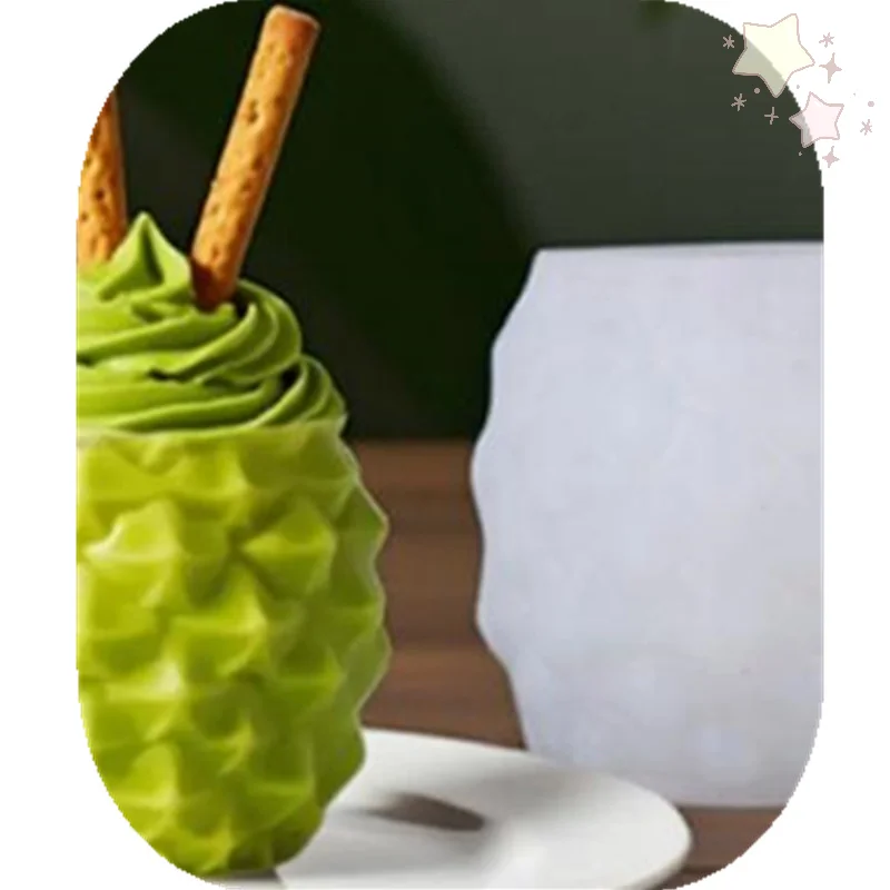 Molde de silicona con forma de queso, piña, melón, simulación 3D, para Mousse, pastel, leche, gelatina, Chocolate, helado