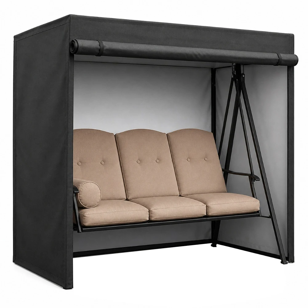 Weather Resistant Swing Cover Outdoor 223 x 152 x 183 cm Oxford Fabric Patio Swing Protective Canopy Full Coverage