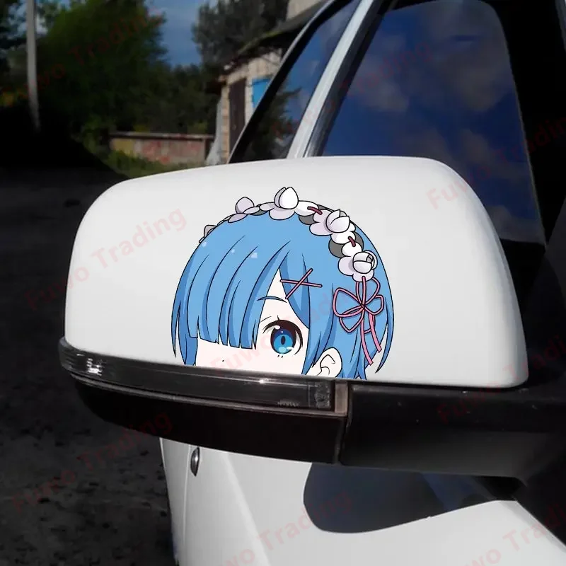 Autocollants de voiture Rem Peeker Anime, super populaire, vinyle, voiture, rond, moto, décalcomanie, caravane, graffiti, JDM, accessoires automobiles