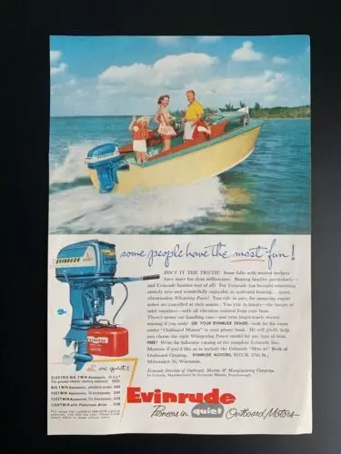 Tin Sign 8 x 12 The All New Evantude Outboard Boat Motor