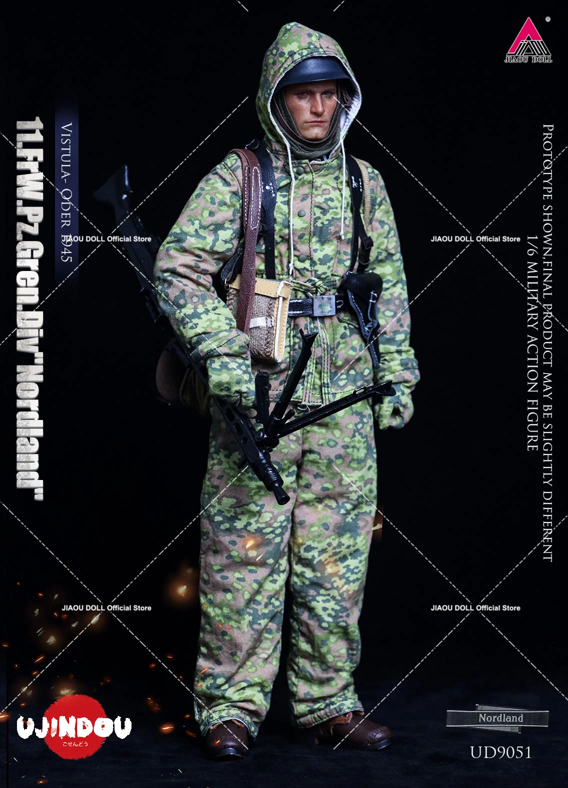 2025 Q3 UJINDOU UD9051 1/6 Schaal WWII Duitse Soldaat Volledige Set 12 ''Militray Mannelijke Action Figure Model voor Collectible speelgoed