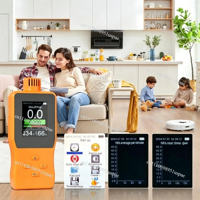 Ammonia Gas Detectors Professional NH3 Test Meter Alarm Device LCD Screen NH3 Temperature Humidity Meter DropShipping