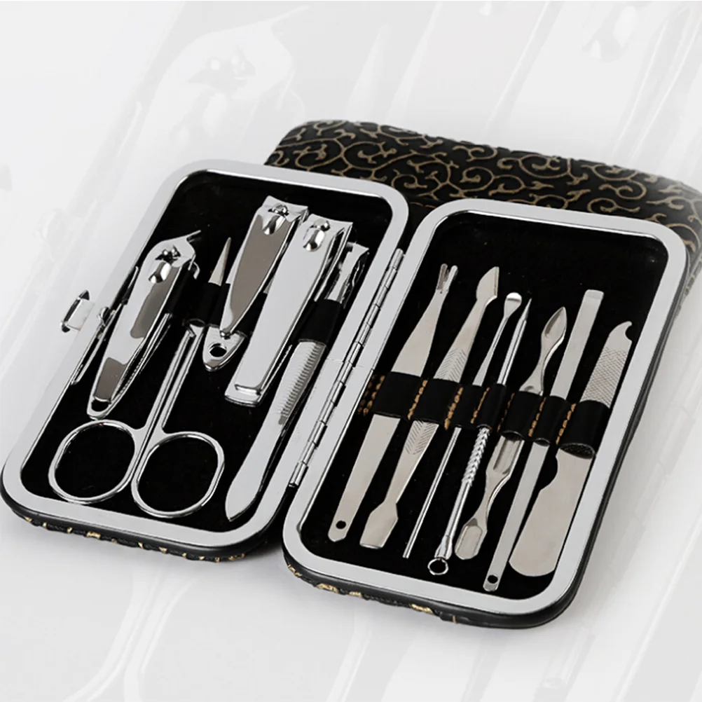 12 Pcs Manicure Pedicure Kit Grooming Nail Scissors Clippers Professional Cuticle Trimmer