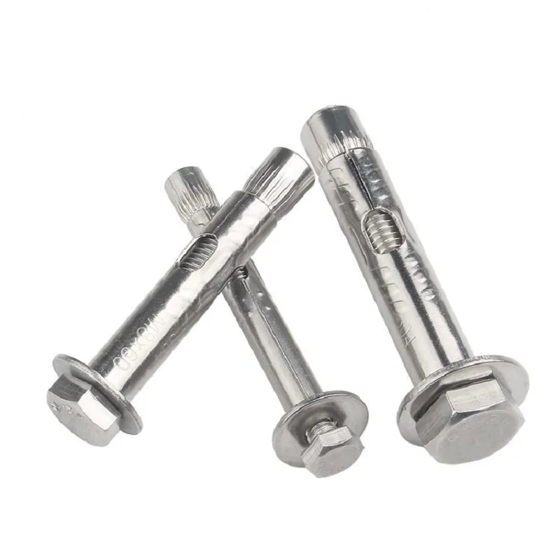 

304stainless steel External hexagonal expansion bolt,Suitable for protective fences, anti-theft doors and windows, canopies, etc