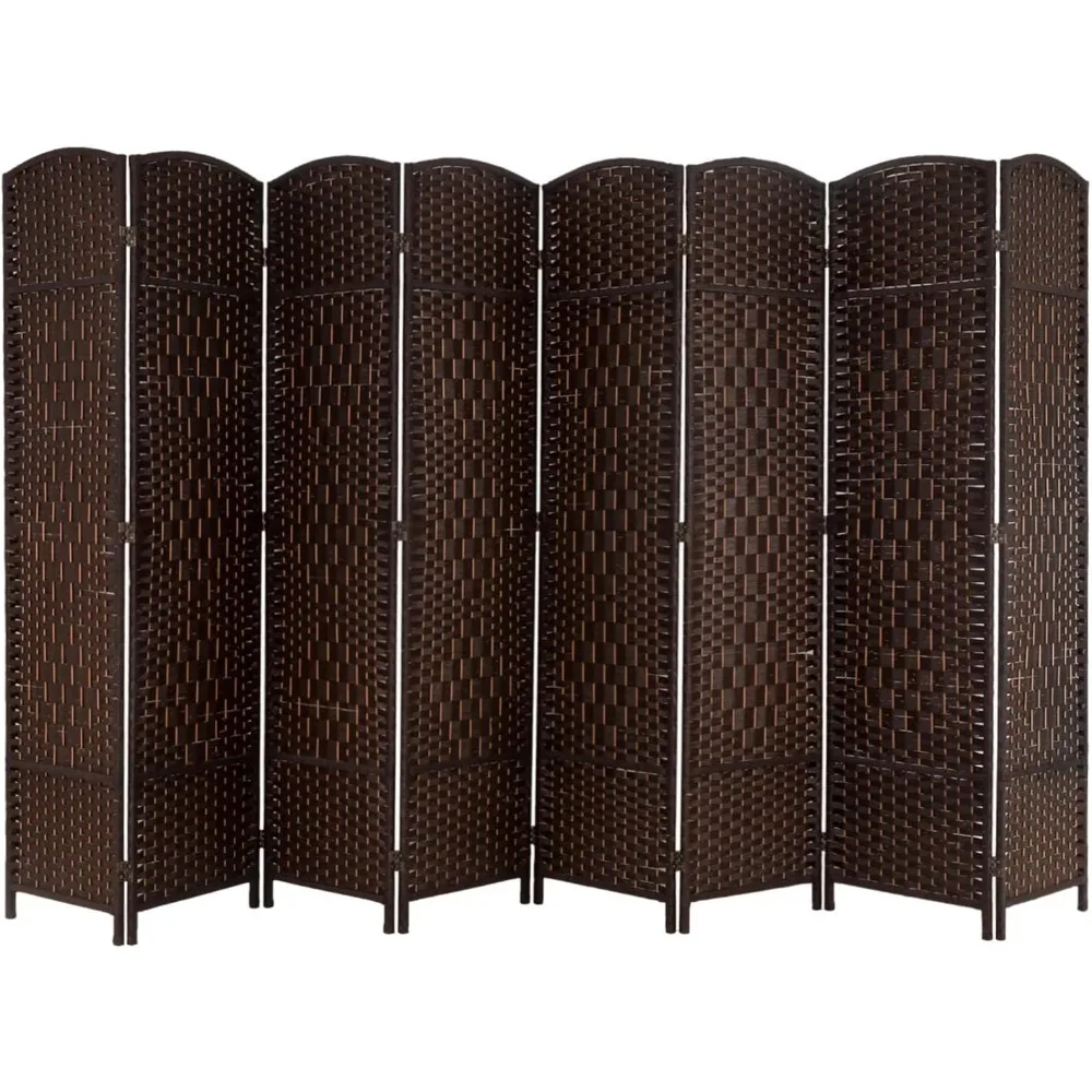 

8 Panel Room Divider - Wooden Folding Screen for Room Partition & Privacy - Portable & Versatile - Ideal for Home, Office, or St