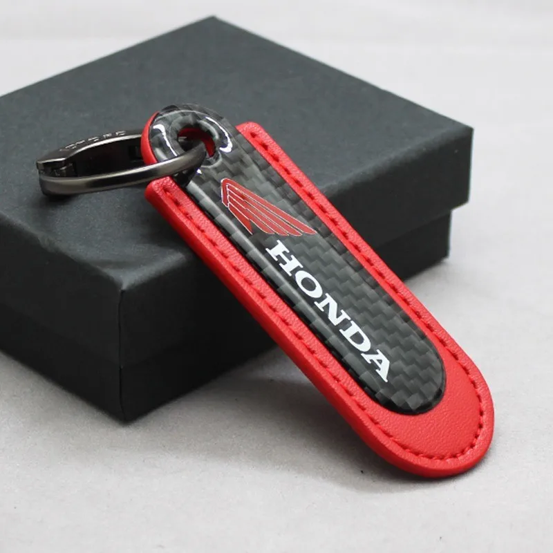 Chaveiro de carro de fibra de carbono de alta qualidade, pingente de presente para Honda Hornet 600 250 CB500X NC750X PCV Forza 125 CB650R CBR 954