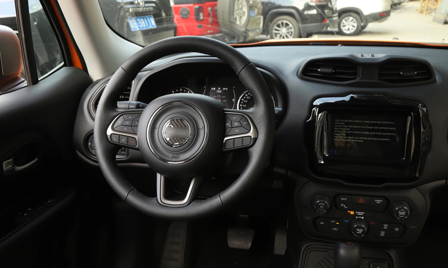 Steering Wheel Center Decoration Stickers for Jeep Wrangler JK JL 2007-2020 Jeep Grand Cherokee 2011-2020 Interior Accessories