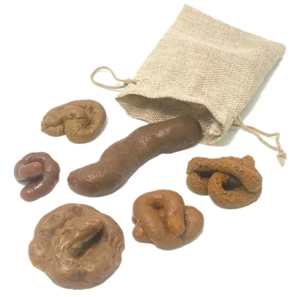 6pcs Toys Simulated Stool Party Fake Poo Dog Poop Props Tricky Prank Realistic Funny Party Gift Toys Poo Rubber