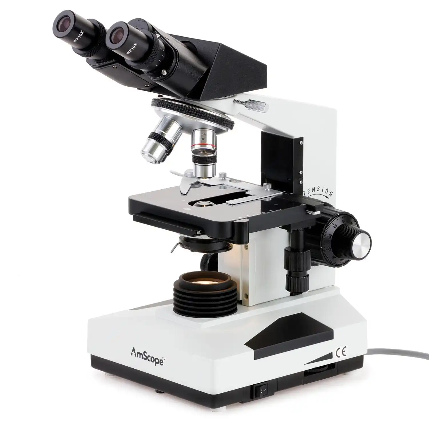 Microscópio Biológico Composto Médico do Veterinário do Laboratório — Microscópio Biológico Binocular do Composto de Amscope 40x1000x