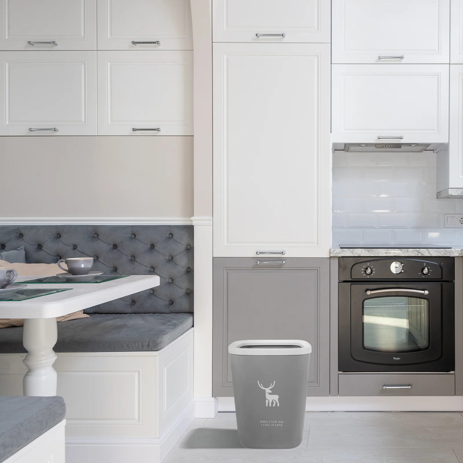 

Large Capacity Plastic Trash Can No Cover For Bedroom Living Room Kitchen Office Bathroom Garbage Bin Waste Container