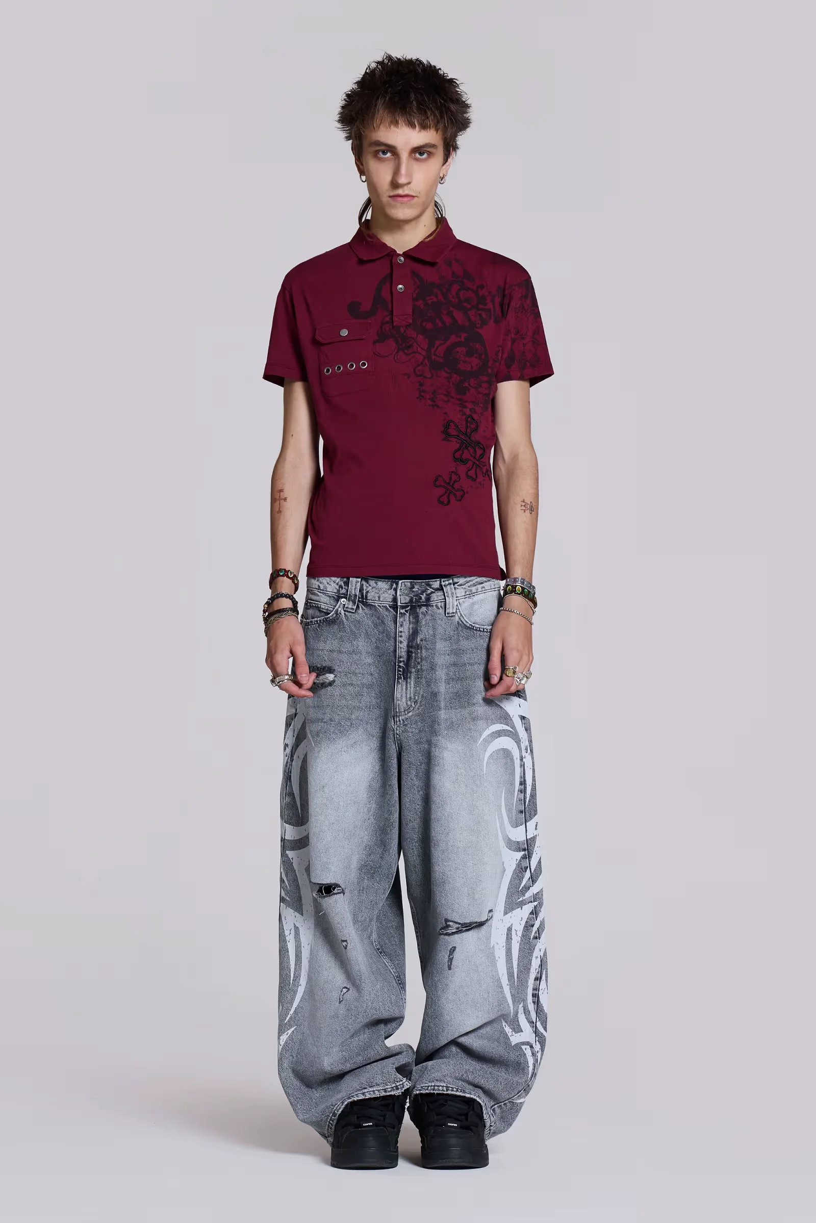 Celana Jeans Baggy Motif Totem - Men'S Shoes For Jeans ulasan dan harga