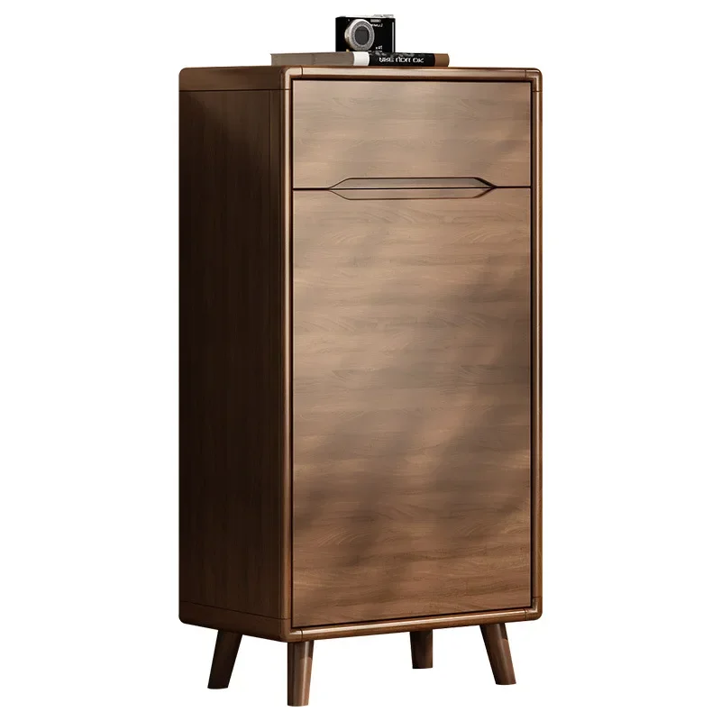 Walnut Polished Stylish Metal Shoe Cabinet Minimalist Decorative Durable Strong Shoe Cabinet Scarpiera Casa Storage Furniture