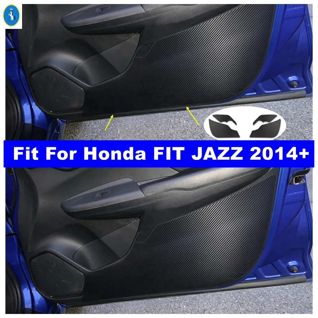 

Car Styling Door Anti-Kick Side Edge Film Protector Carbon Fiber Stickers For Honda FIT JAZZ 2014 - 2019 Interior Accessories