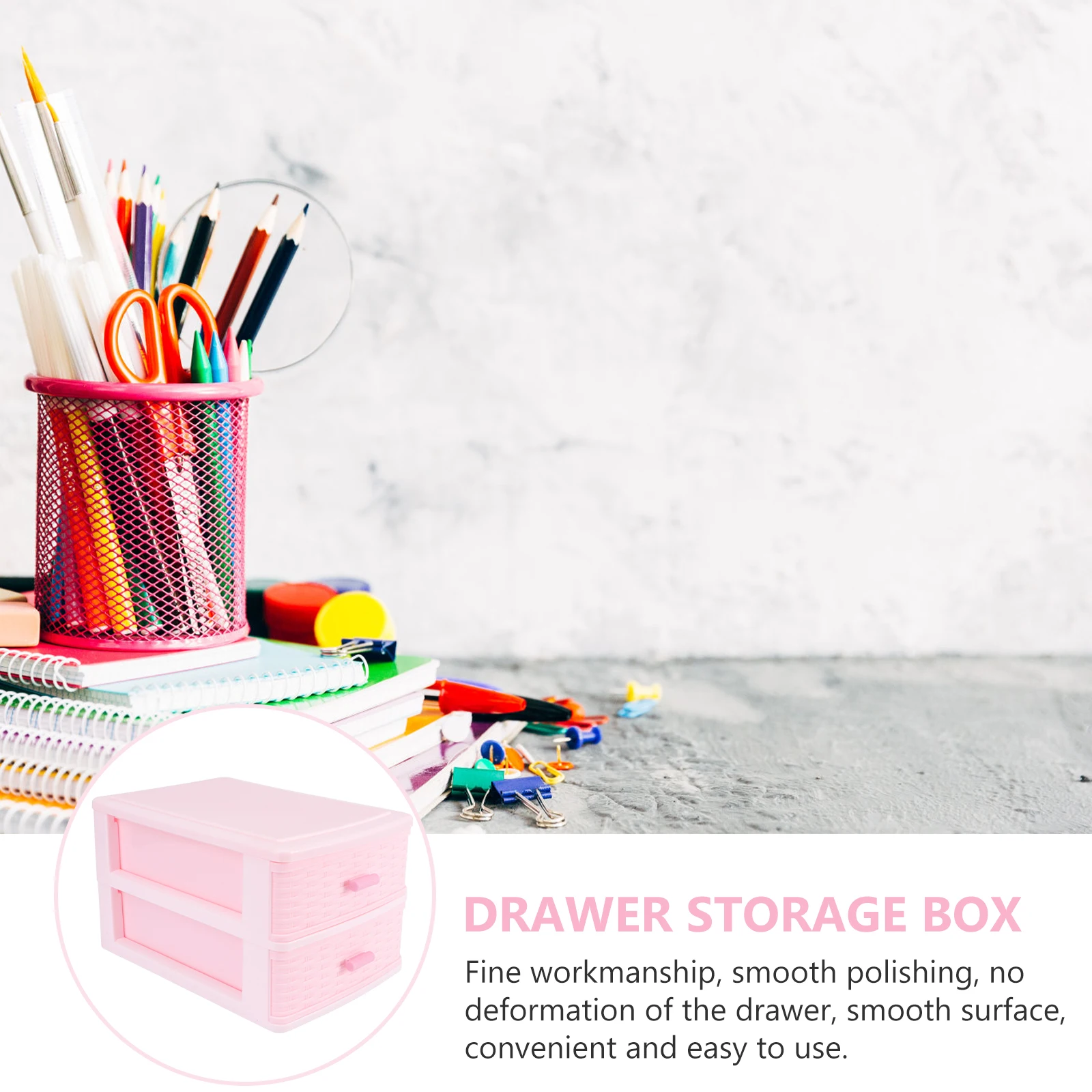 

1pc Drawer Type Storage Box Organizer Large Capacity Multi-Layer Desktop Cabinet Durable Lightweight Case