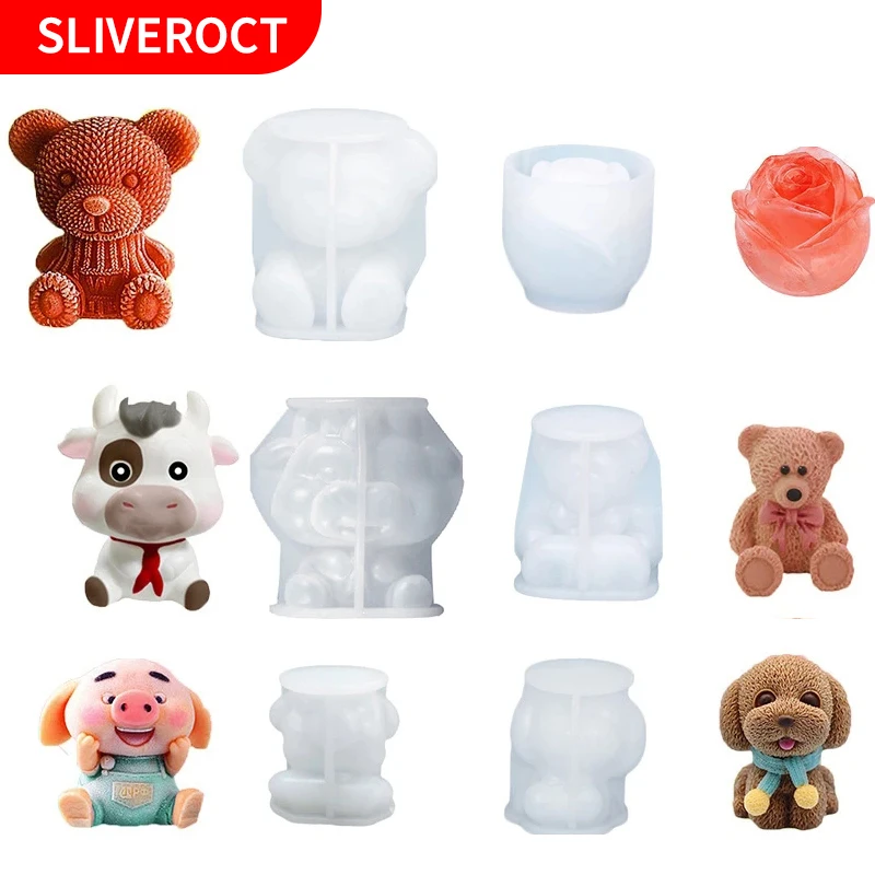 

Bear Ice Cube Tray Mold Box Food Grade Silicone Odourless Cartoon Whiskey Cocktail Bar Wine Drink Coffee Ice Cream Maker Kitchen