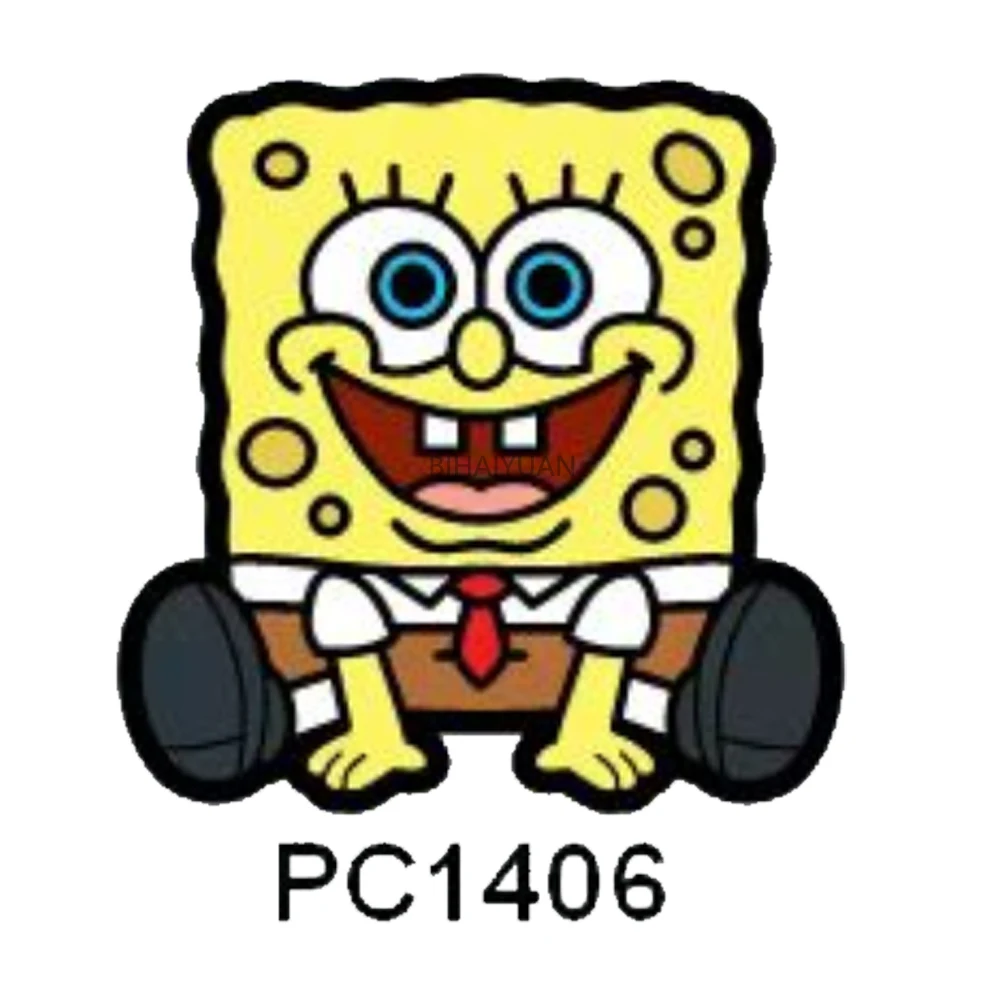 5pcs cartoon PVC SpongeBob SquarePants Focal Beads for DIY bracelet necklace anklet pen Accessories