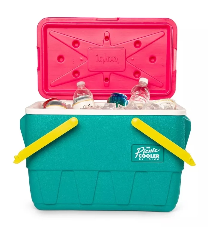 Cesta de Picnic Retro 25qt, enfriador, Jade oscuro