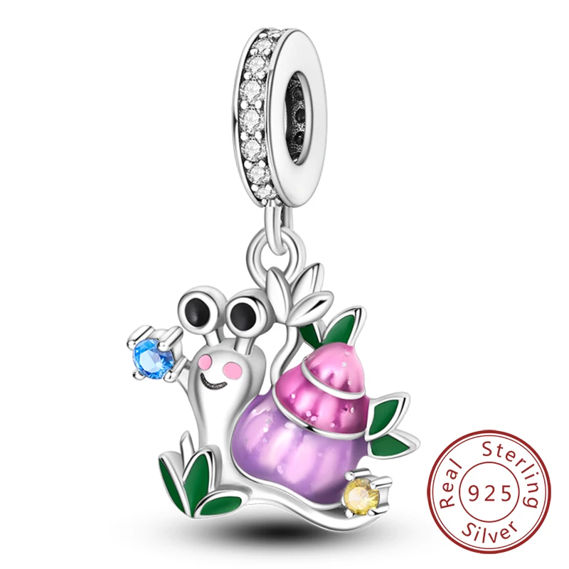 Original-Charm-Perlen aus 925er-Sterlingsilber, leuchtender, leuchtender Glühwürmchen-Schmetterlings-Anhänger für Armband-Charm-Schmuck