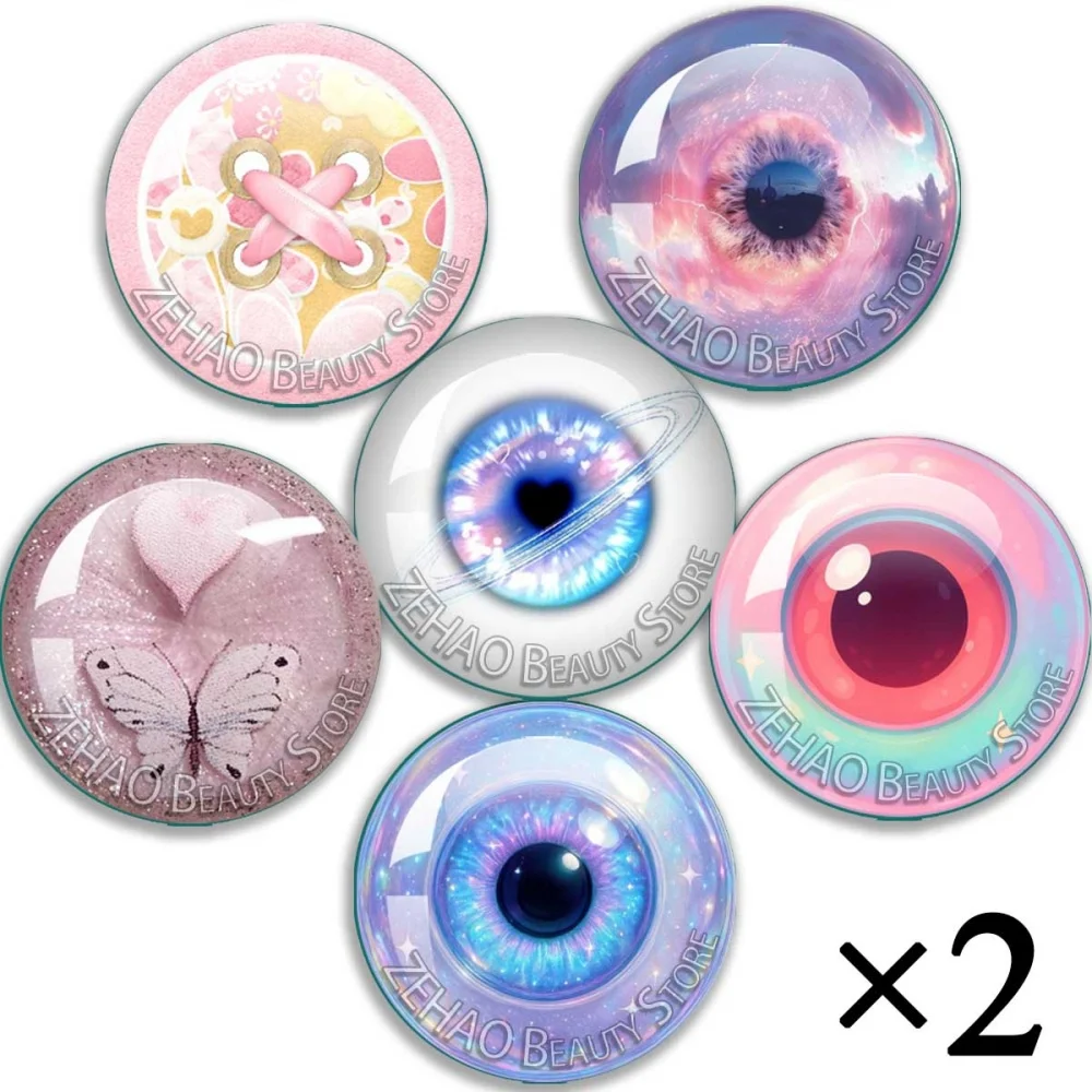 

Technology Sensitive Eyes Part6 Round Cabochon 10MM-40MM Handmade Eye Chips Girl Toy Drop Glue Eye Pupil DIY Blyth BJD Doll Gift