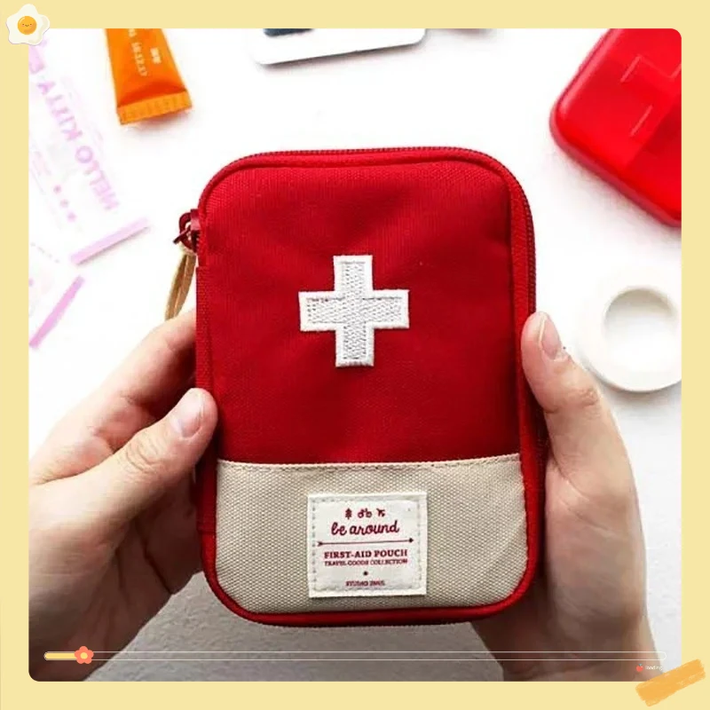 المحمولة الإسعافات الأولية الطبية عدة السفر التخييم في الهواء الطلق الطوارئ الطب حقيبة التخزين السفر البسيطة EDC الحقيبة المنظم حبوب منع الحمل #4