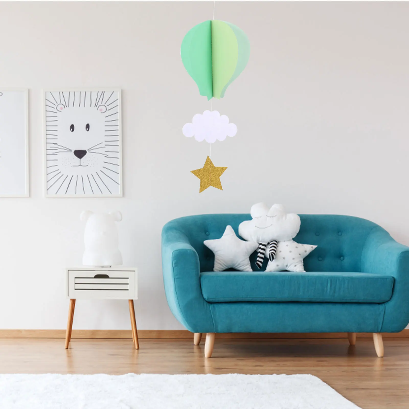 

4Pcs Vibrant Hot Air Balloon Hanging Ornaments for Room Decoration Festival Holiday Photoshoots Hot Air Balloon Decorations