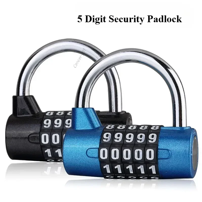 Multifunctional Combination 5 Digit Security Padlock Gym Locker Drawer Luggage Cabinet Toolbox Door Lock Door Padlock