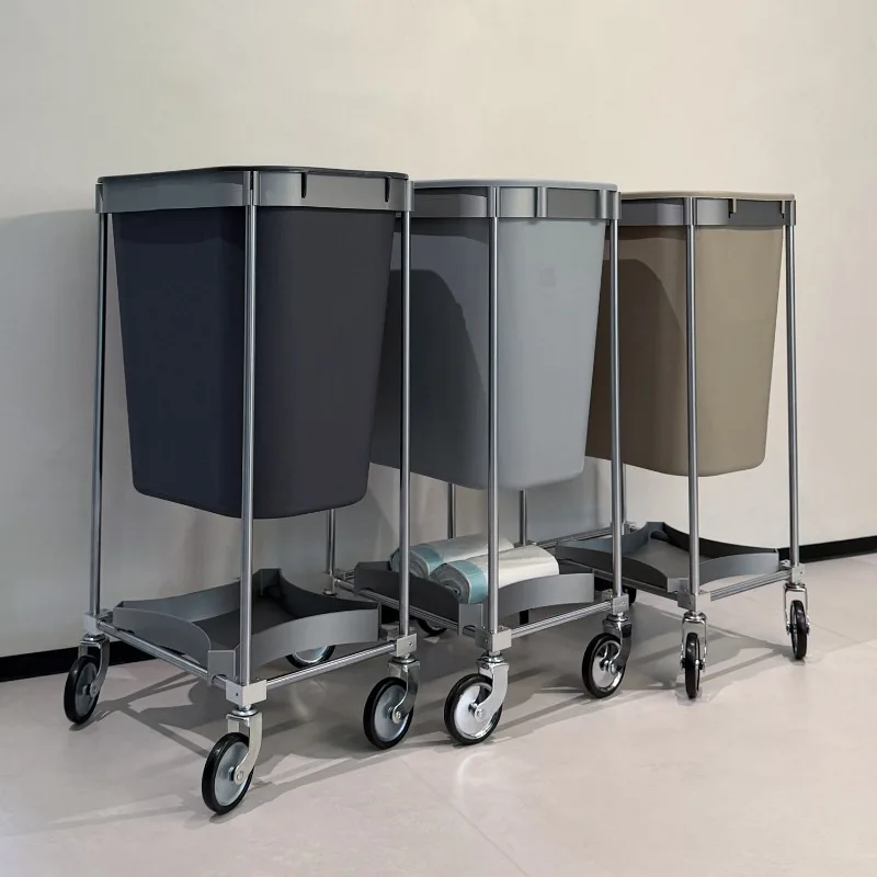 Industrial wind assembled table movable optical shaft trash can, trolley set DIY simple and high-end furniture