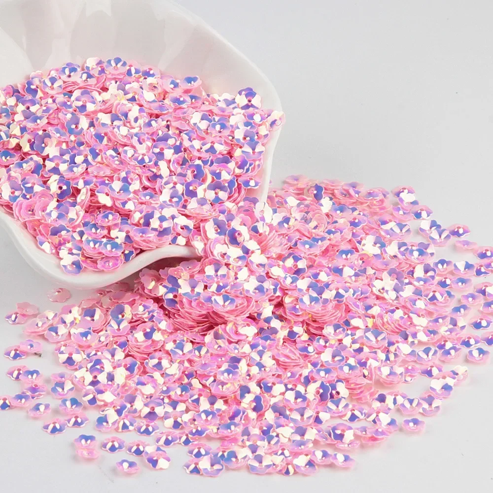 Pink Sequins 3mm-30mm Flat Round PVC Loose Sequins for Craft Paillette Sewing Decoration DIY Accessory Lentejuelas Para Coser