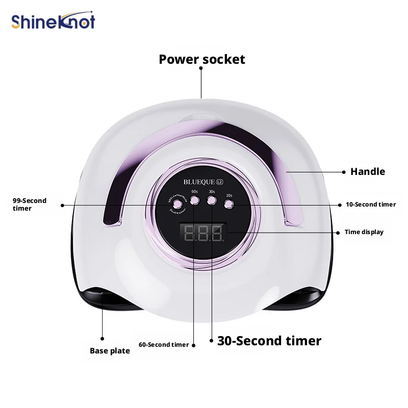 SHINEKNOT 180W High-Power Nail Light Therapy Machine Intelligent LED Gel Curing Lamp Nail Drying Instrument Quick-Dry UV Lamp