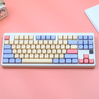 Marshmallow MOA Keycap PBT Similar Matcha MAC KOA Keycaps ISO Japanese Korean Russian Key Caps For Mechanical Keyboard GK61