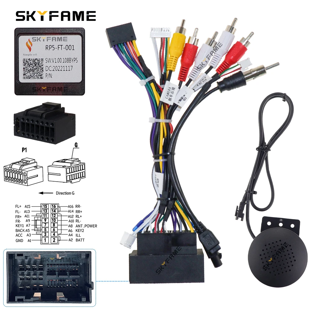 Car 16pin Wiring Harness Adapter Decoder Radio Power Cable For Fiat Bravo Punto Linea Classic Linea Palio Fiorino Qubo Dobol