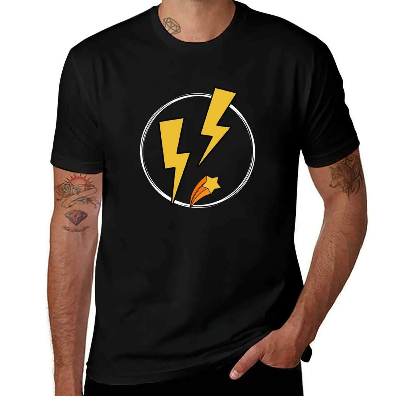 

Lighting boy T-Shirt korean fashion vintage graphic tee custom shirt T-shirts man mens designer clothes