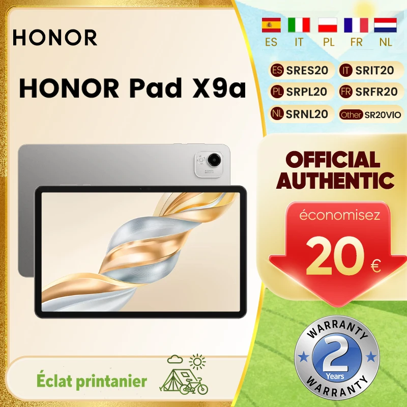 Tablette HONOR Pad X9a, Qualcomm Snapdragon 685 WIFI, 11,5 pouces, 120 Hz, 2,5K, écran HONOR Fullview, batterie 8300 mAh, version mondiale