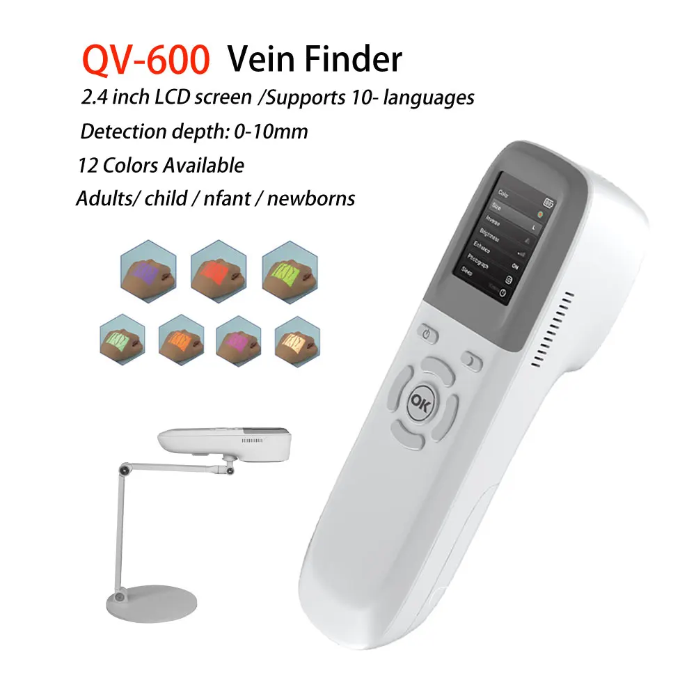 Vein Finder Locator Portable Near-Infrared Blood Vessel Viewer 2.4'' LCD Display Hospital Nurse Intravenous Injection Aids