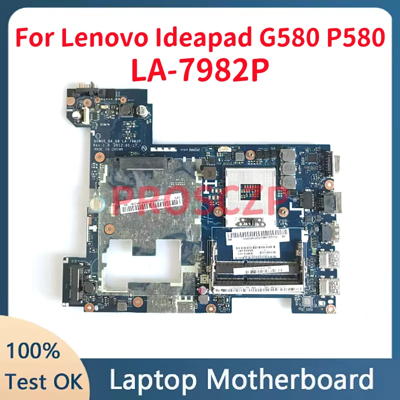 

For Lenovo P580 G580 N580 Main Board QIWG5 G6 G9 LA-7982P Laptop Motherboard HM76 GMA HD DDR3 Free CPU 15.6 inch