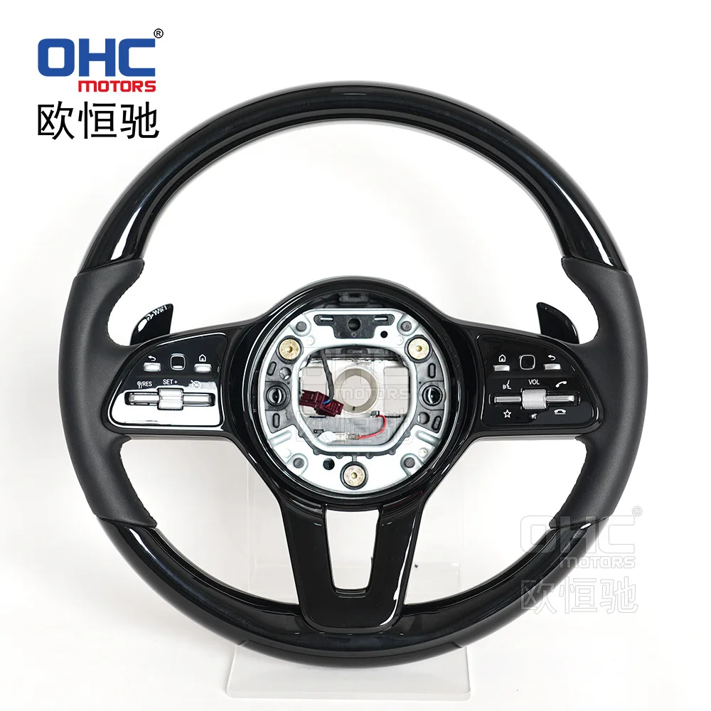 

Подходит для 13-20 Mercedes-Benz A-Class GLE45/E300, черная фортепианная краска, модификация и обновление рулевого колеса.