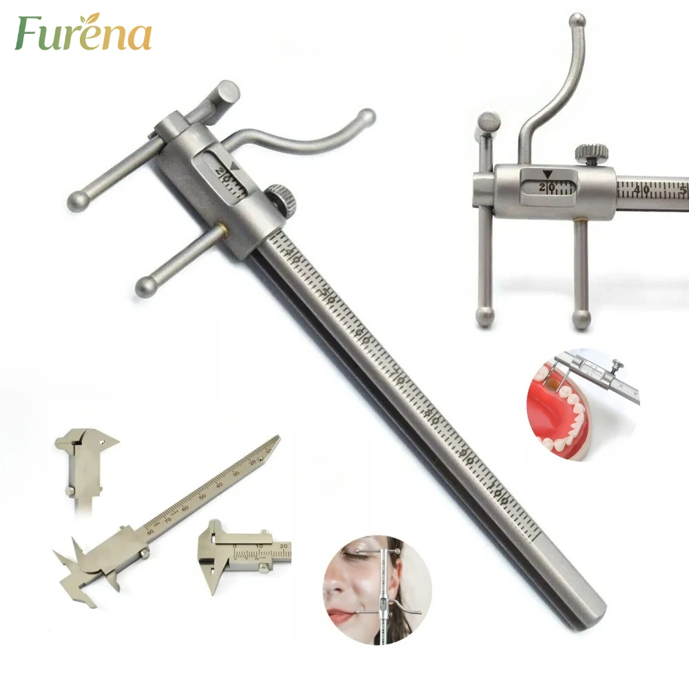 

1Pcs Dental Implant VDO Ruler Venus Apollo Gauge 20-100mm Denture Prosthesis Measuring Caliper