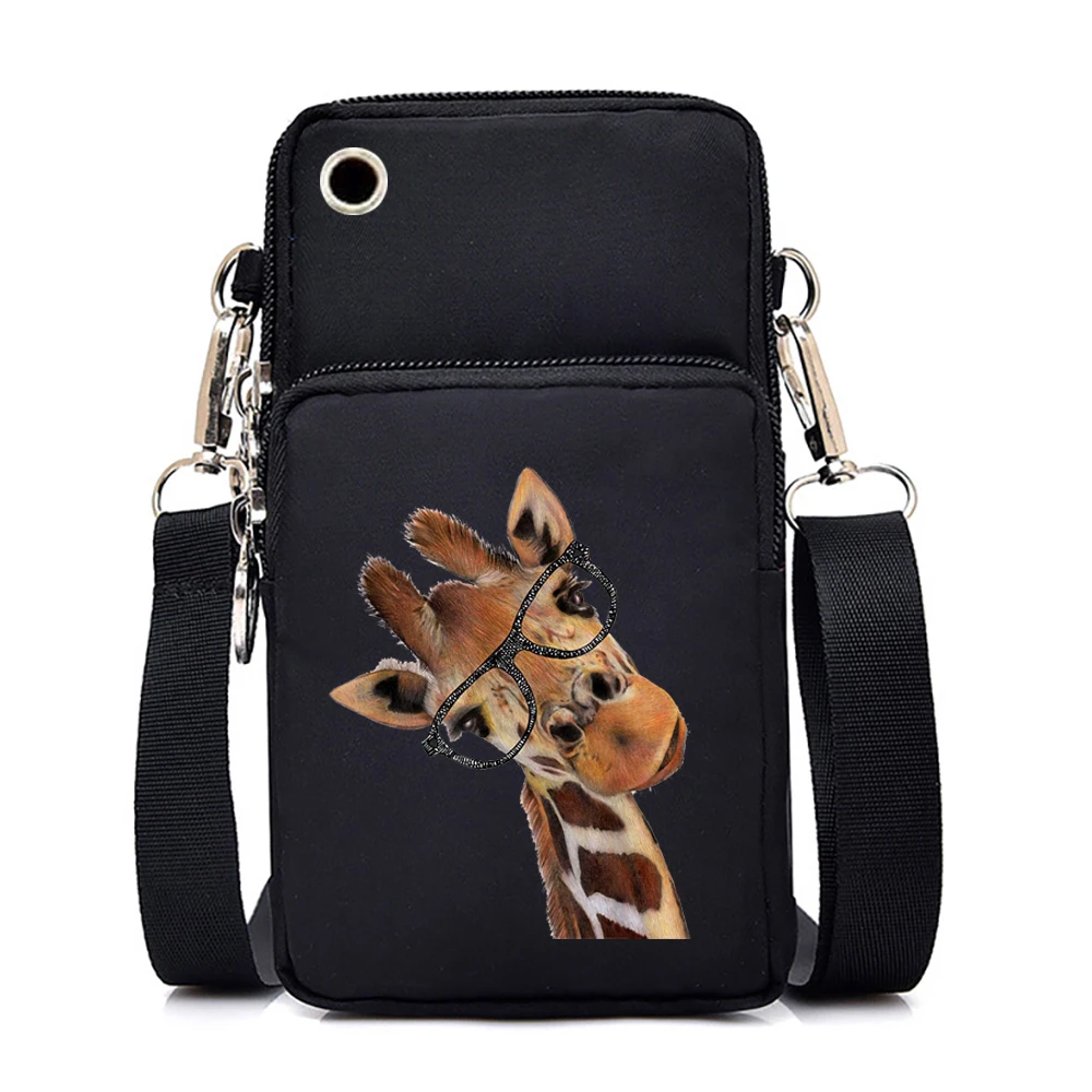 

Funny Giraff Graphics Mini Mobile Phone Bag Cute Animal Women's Messenger Purses and Handbags Bag All Match Women Crossbody Bag