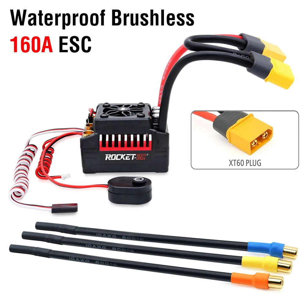 Surpass Hobby Rocket RC ESC 130A ブラシレスESC 160A 4S 超音速 1/7