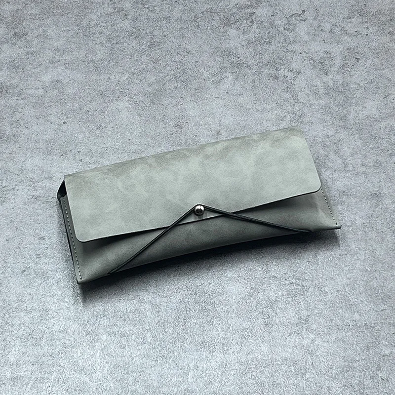 

High-End Fashionable Pu Leather Sunglasses Storage Box Handmade Soft Shell Glasses Case