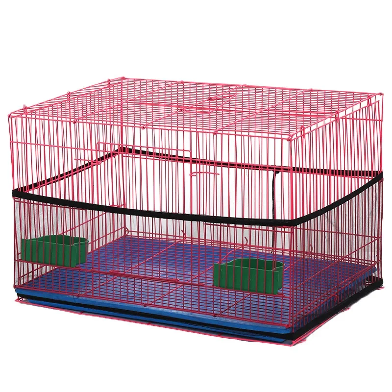 Receptor Seed Guard Nylon Mesh Bird Parrot Cover Soft Easy Cleaning Nylon Airy Fabric Mesh Bird Cage Cover Seed Catcher Guard