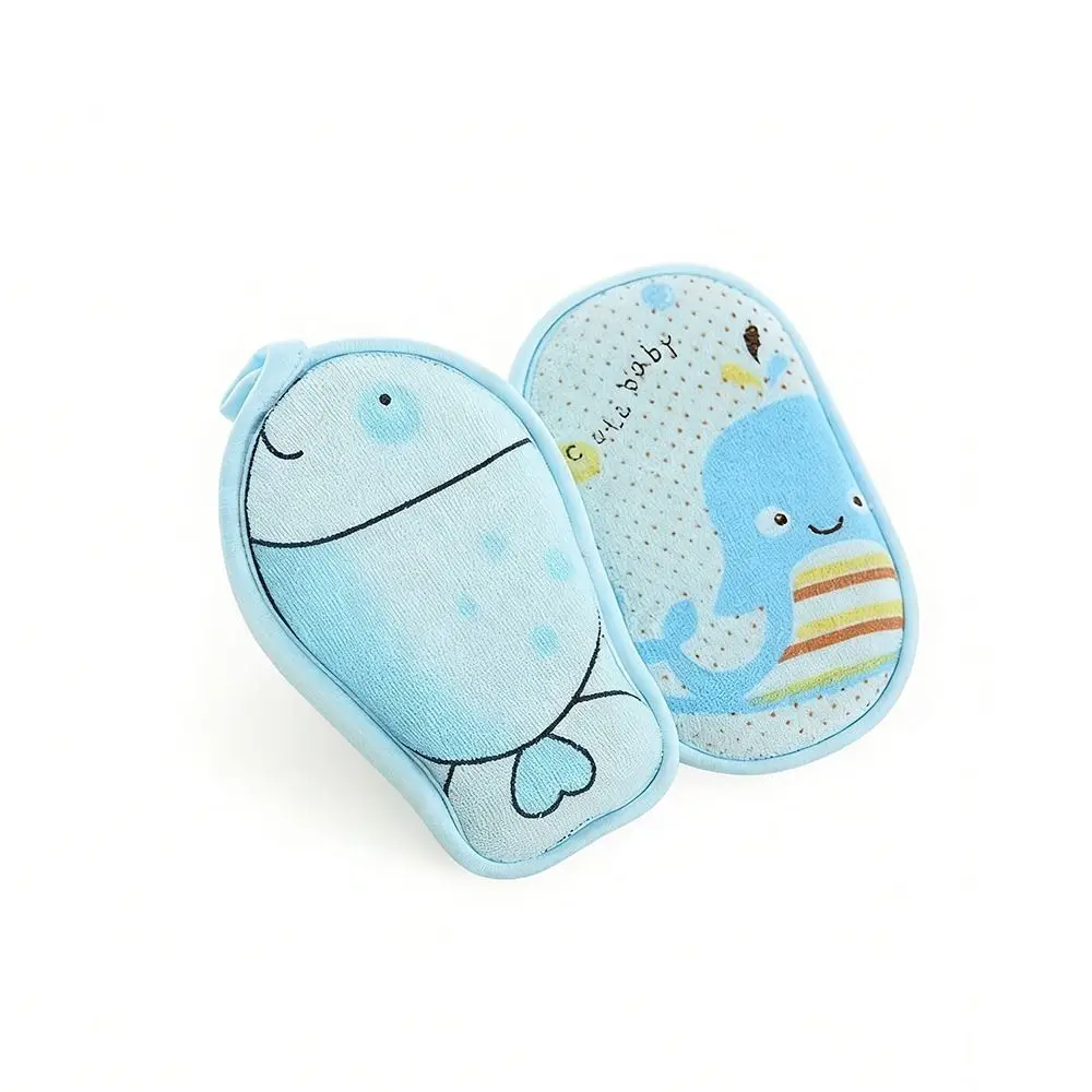 Soft Bath Sponge Cartoon Animals Hanging Design Infant Bath Cleaning Brush Ergonomic Shape Newborn Shower Sponge Infant Bathing