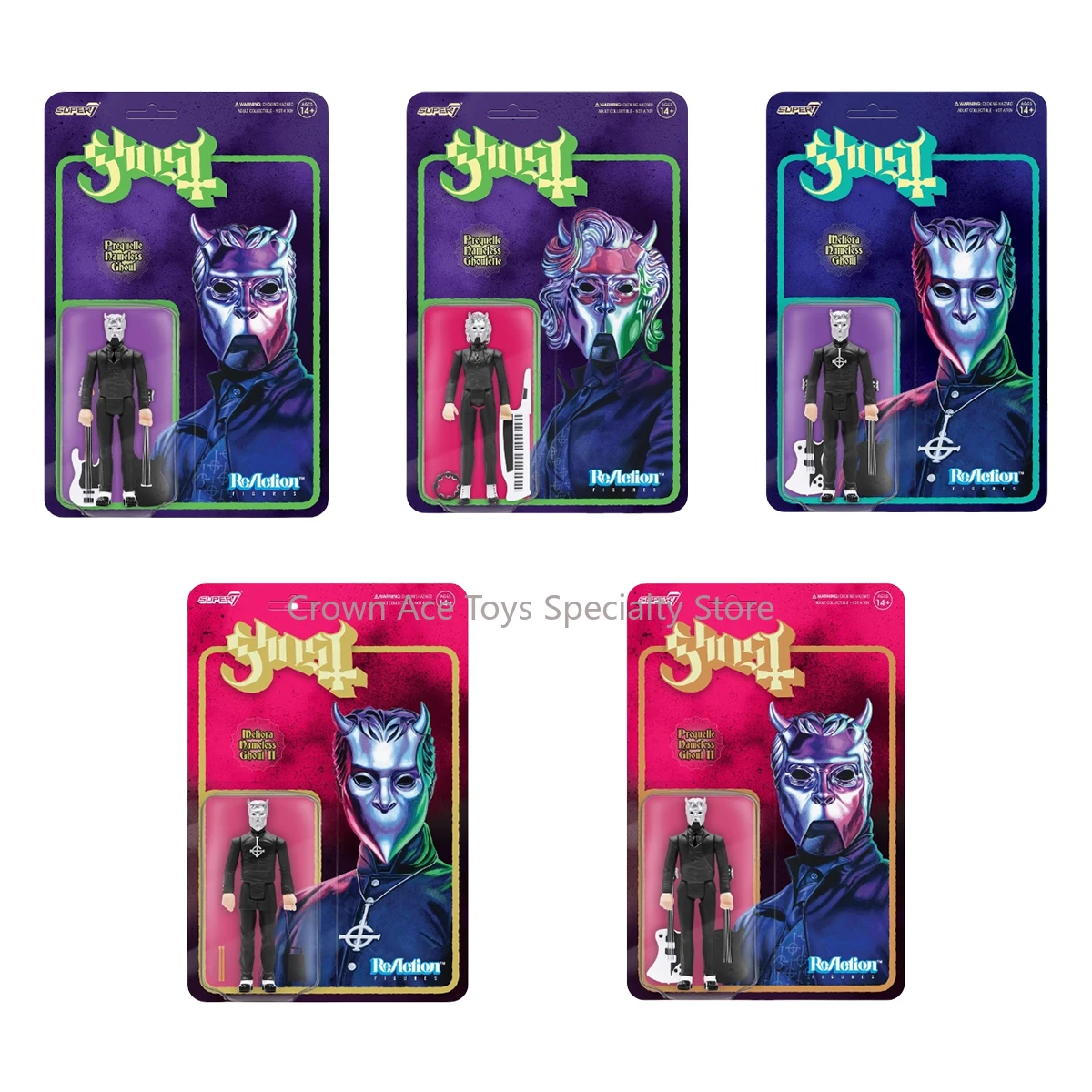 In magazzino Super7 Ghost nouneless Ghouls Papa Emeritus Mummy Dust Pro-Memoria 3.75in Action Figure Trendy Limited giocattoli da collezione