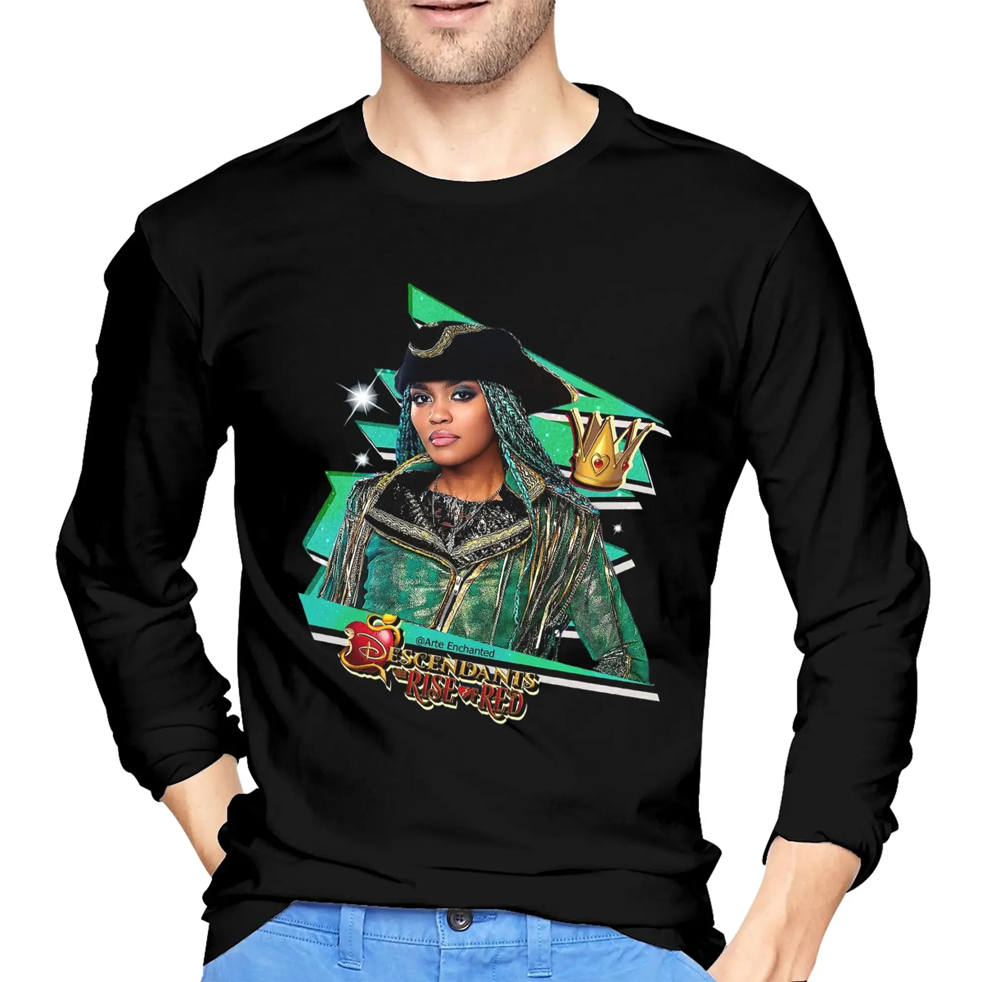 

Uma on Descendants 4 The Rise Of Red China Anne McClain Мужская футболка с длинными рукавами и круглым вырезом Футболки на весну и осень Мужской топ